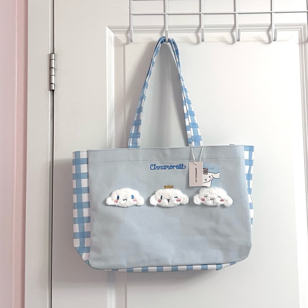 NWT! sanrio x miniso cinnamoroll canvas tote bag